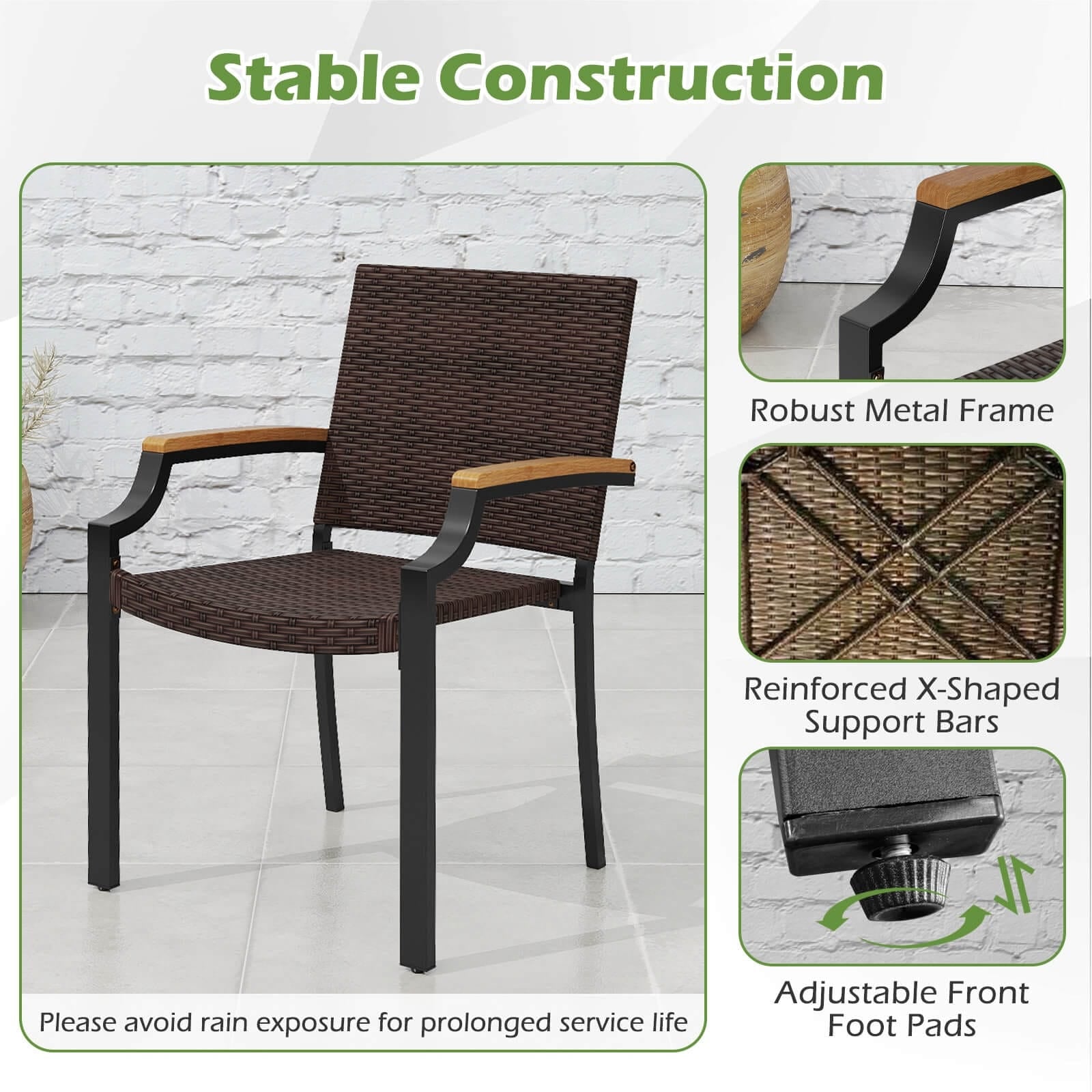 9PCS Patio Dining Set W/79'' Rectangular Dining Table & 8