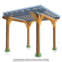 Cedar Pergola Built for Natural Shade Creation, 100% Cedar Wood, Traditional Arbor Design, Ground Anchor System — How It Works