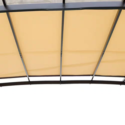 12 Ft. X 9 Ft. Outdoor Pergola Steel Frame Patio Gazebo, Retractable Shade Canopy, Sunshelter Pergola for Gardens
